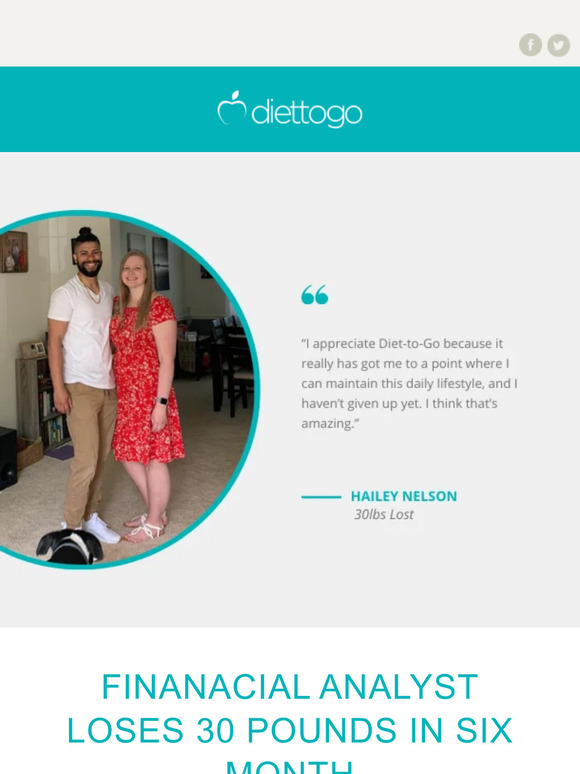 Financial Analyst Loses 30 Pounds in Six Months with Diet-to-Go