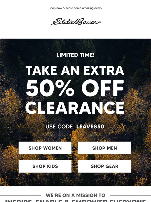 LIMITED TIME! Extra 50% Off Clearance