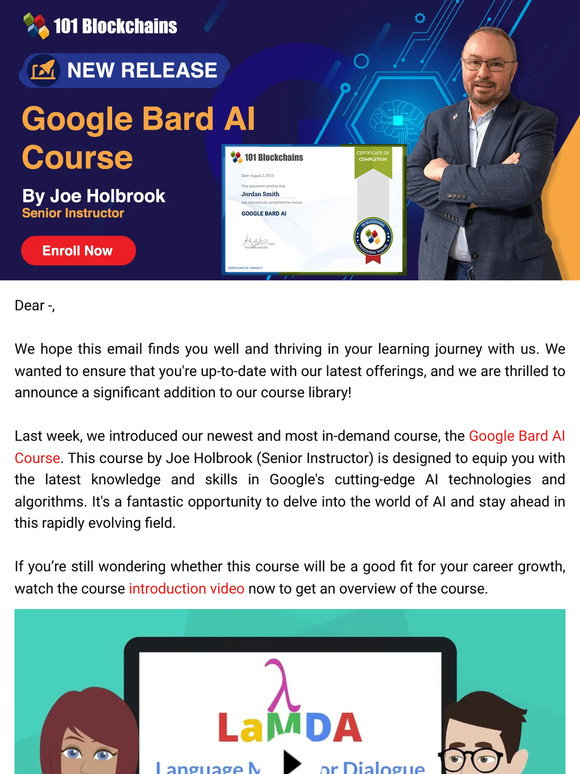 101 Blockchains: Did You Check Our New Google Bard AI Course 🎯 | Milled
