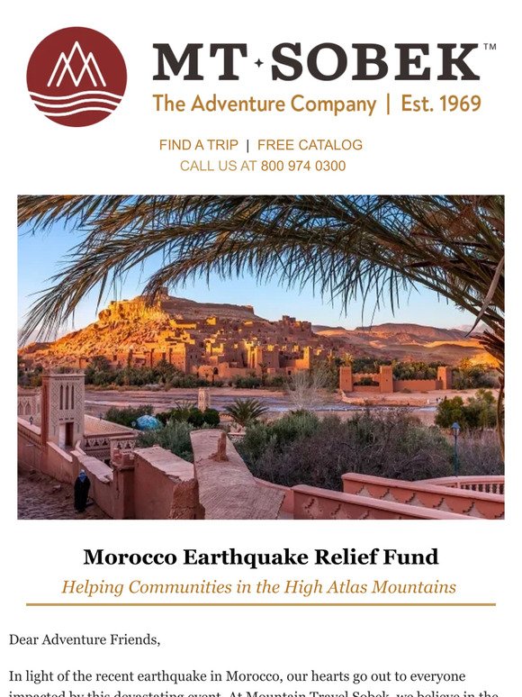 Morocco Earthquake Relief Fund