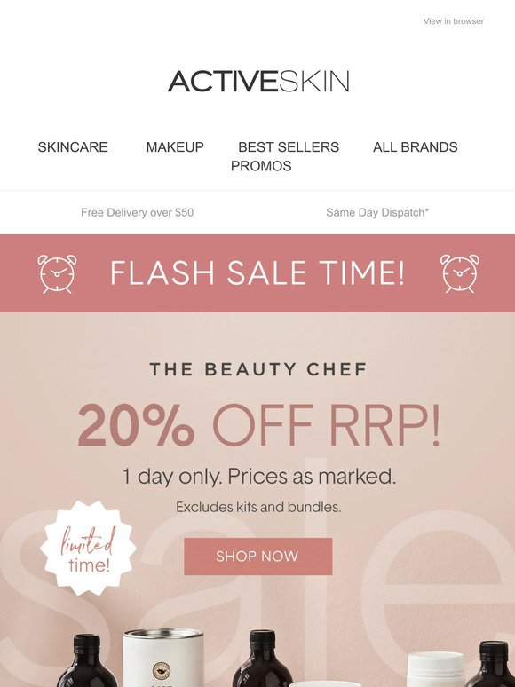 SALE TIME: 20% off The Beauty Chef & Glasshouse Fragrances! 😍