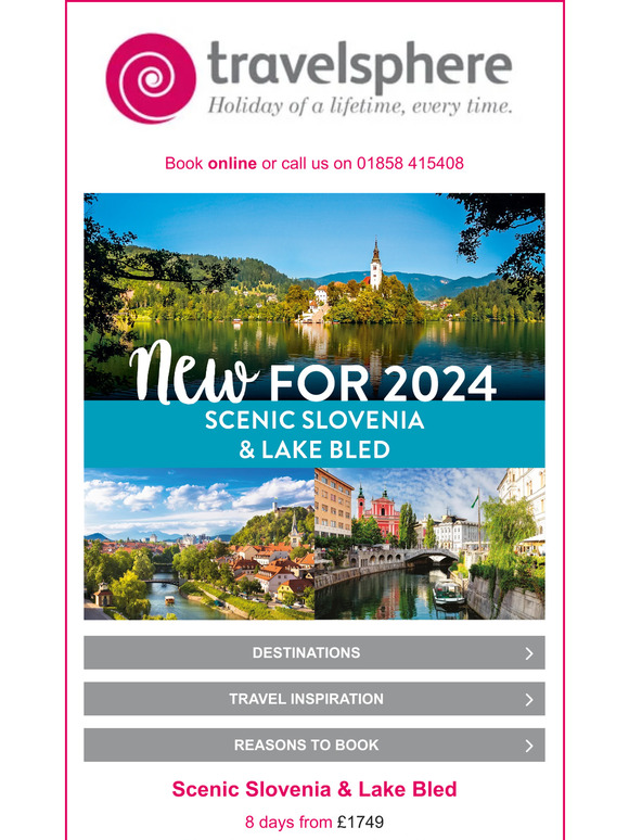 travelsphere NEW for 2024 Scenic Slovenia & Lake Bled Milled