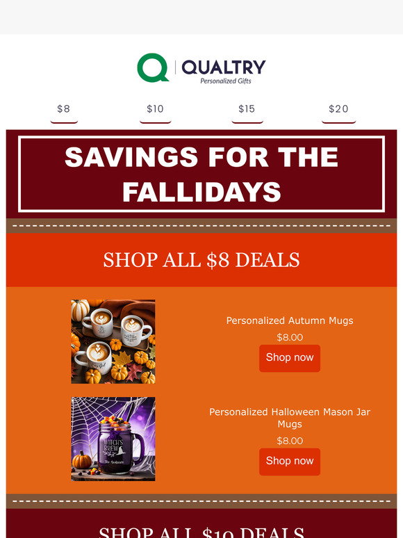 Qualtry Personalized Gifts Deals - Up To 77% Off - Dayton
