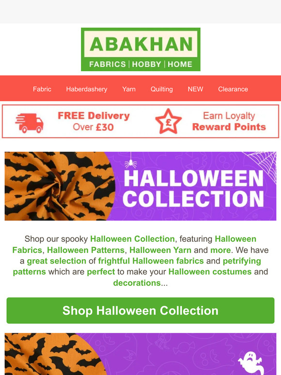 Abakhan Fabrics Hobby Home Introducing the Abakhan Halloween Crafting Collection Shop
