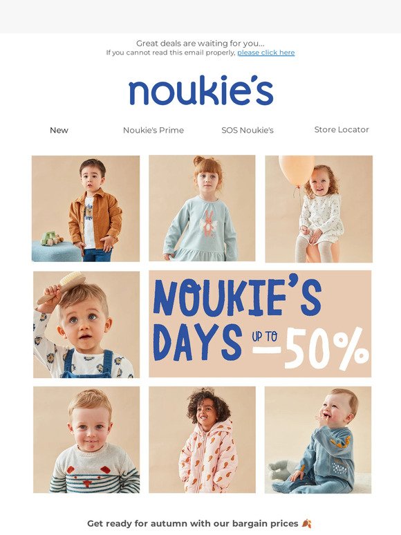 The Noukie's Days have started! Up to 50% off 🍂