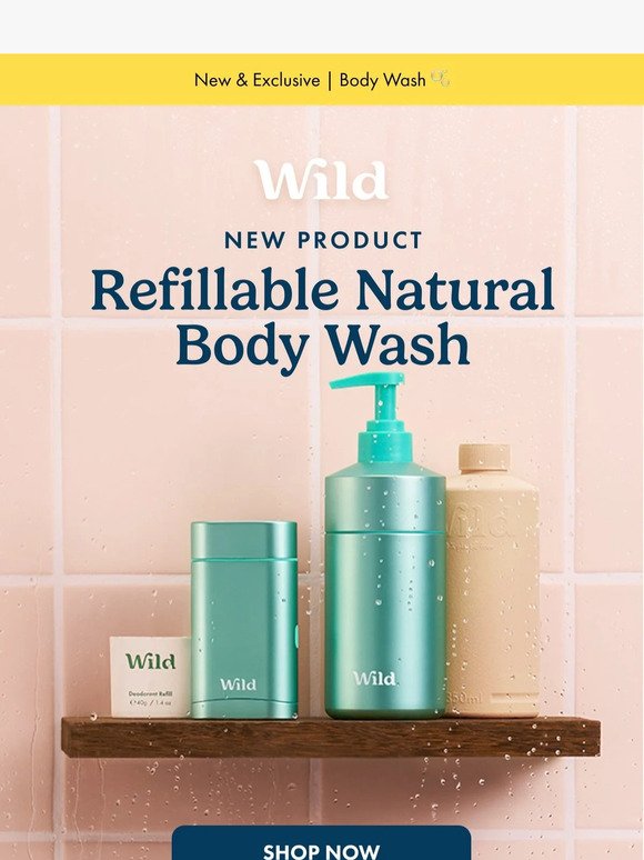 It's time! 🛁 Refillable, Natural Body Wash available to order NOW!