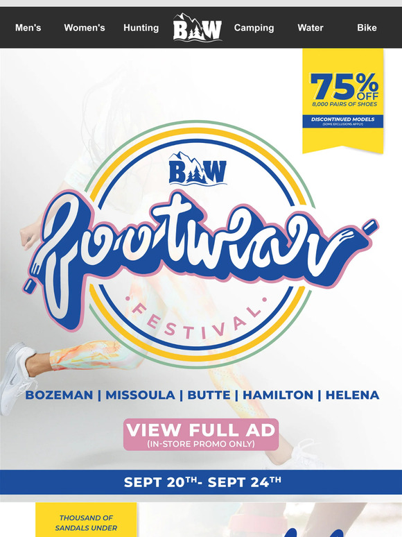 Footwear Fest | Save up to 75% off Select Footwear