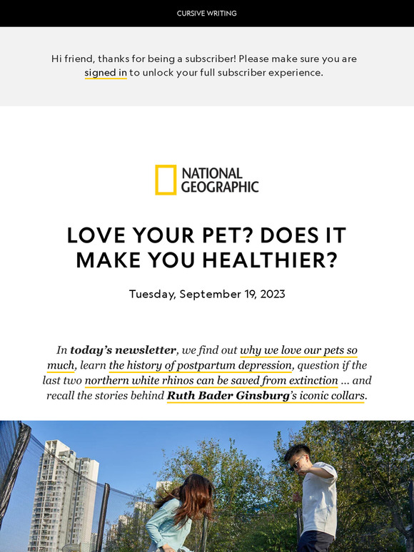 Does owning a pet make you healthier? Happier? Here’s what science tells us. Plus, can we save these rhinos from extinction?