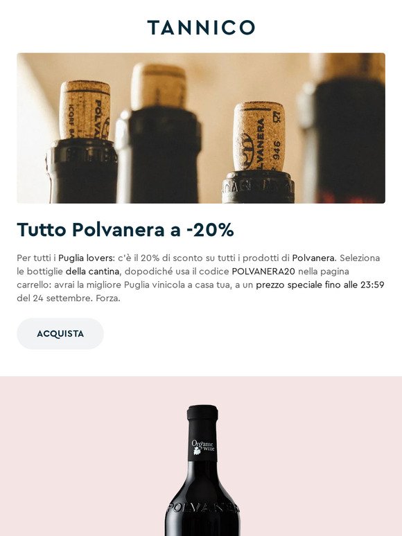 Puglia lovers, tutto Polvanera a -20%