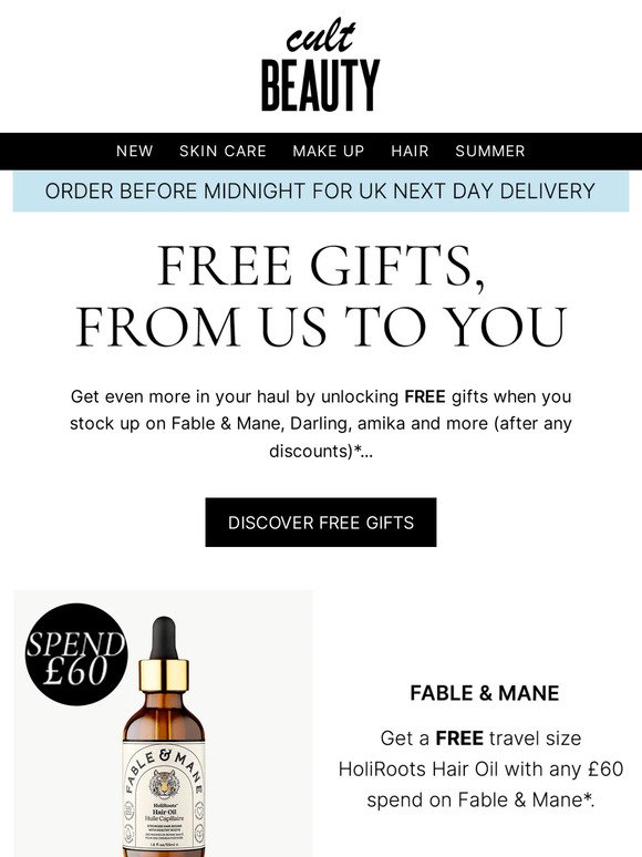 Discover FREE gifts from your favourite brands
