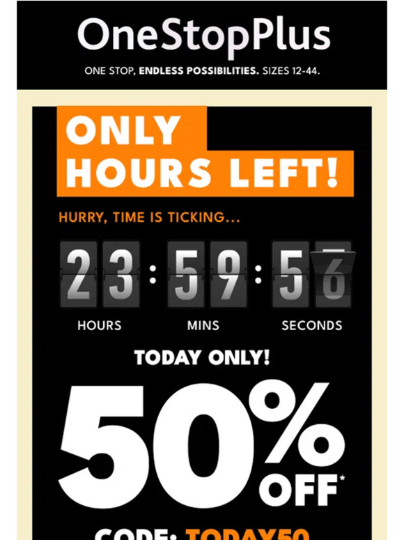 TODAY ONLY! 50% OFF!