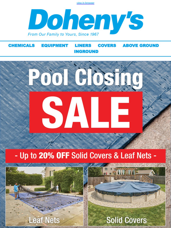 Prepare for Winter with Up to 25% Off Pool Closing Supplies!