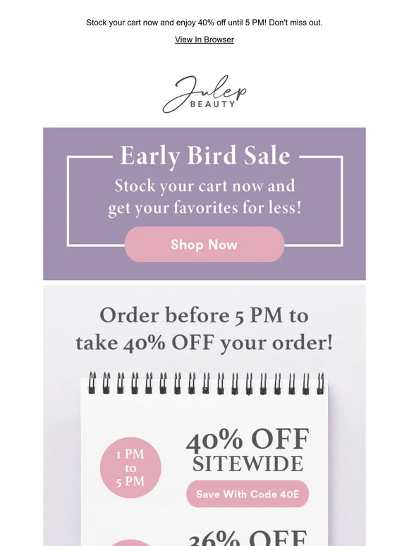 ⏳ Hurry, Mid-day Update: 40% OFF Until 5:00 PM!