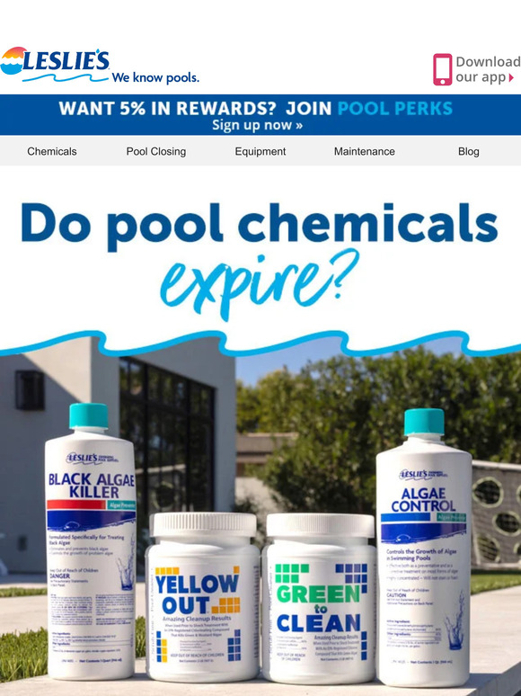 Leslie's Pool Supply ⚠️ [Did You Know?] You may have expired chemicals