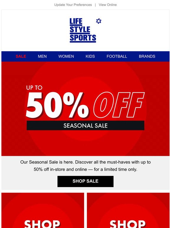 Seasonal Sale: Up to 50% off 🤑