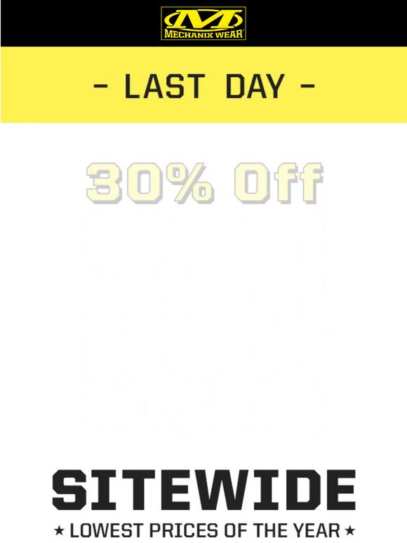 🚨 Last Day! 30% off Sitewide Ends Tonight
