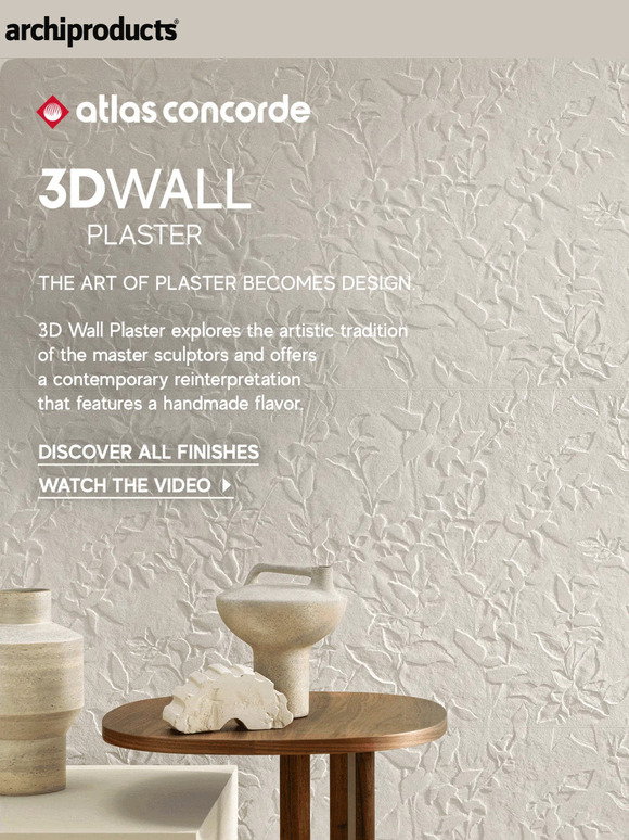 Archiproducts: Atlas Concorde 3D WALL PLASTER: The art of plaster ...