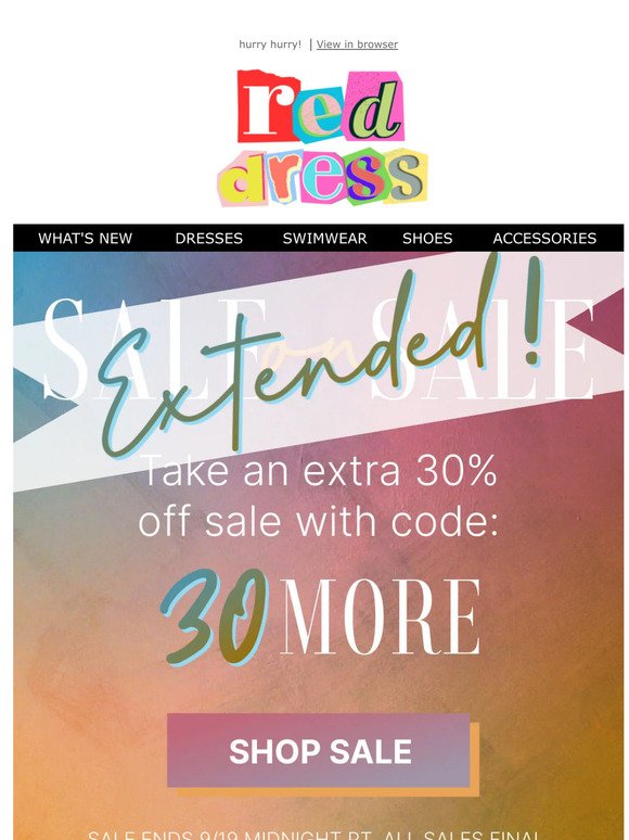 Sale Extended... you heard that right!