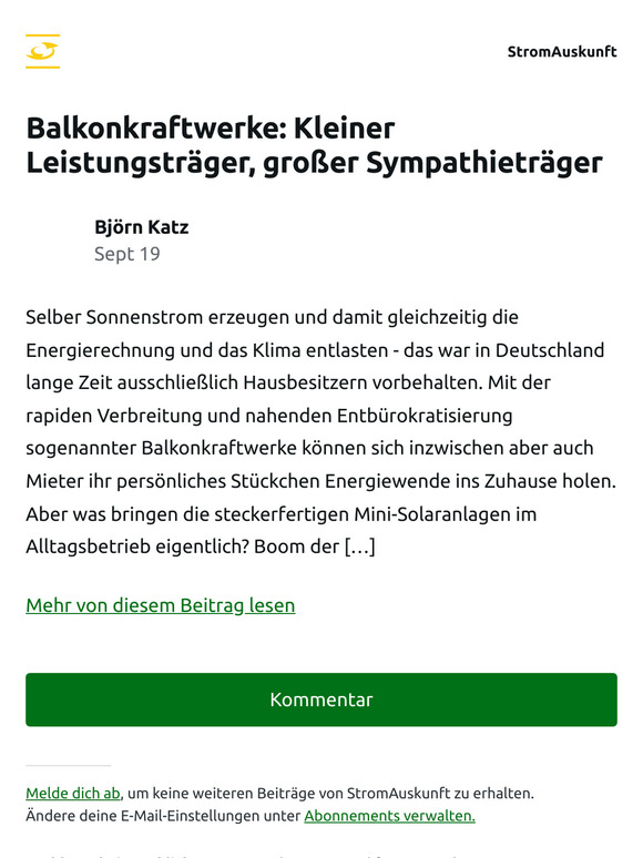 [Neuer Eintrag] Balkonkraftwerke: Kleiner Leistungsträger, großer Sympathieträger