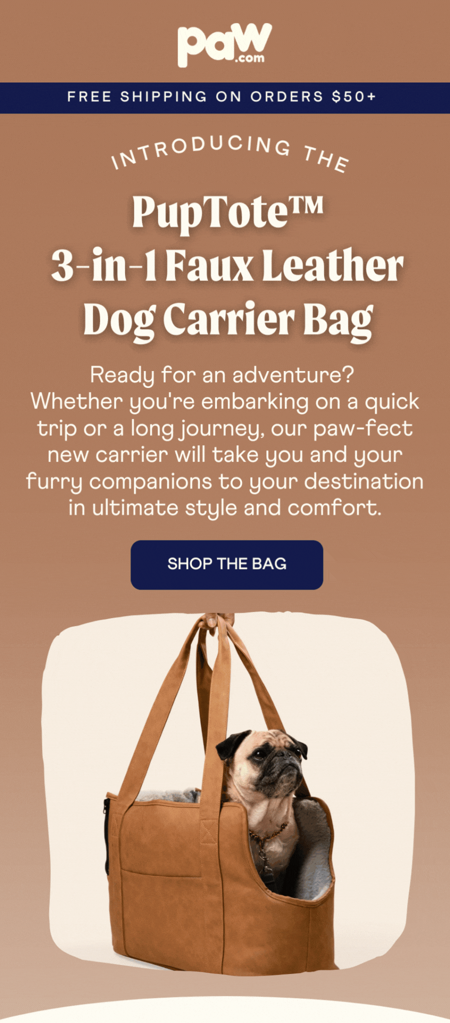 Introducing the PupTote™ Dog Carrier Bag 👜🐕 Milled