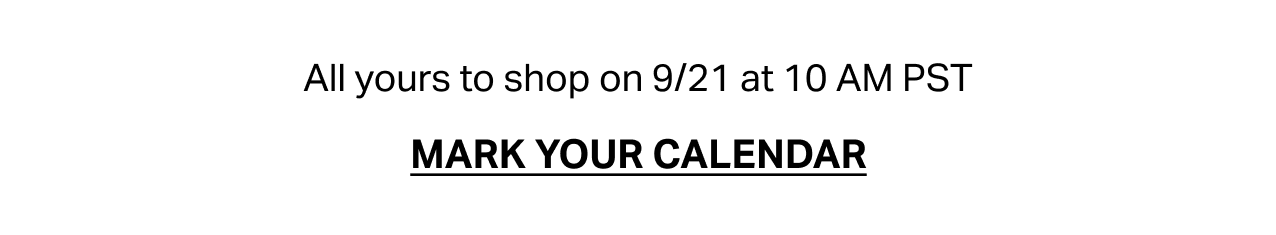 MARK YOUR CALENDAR