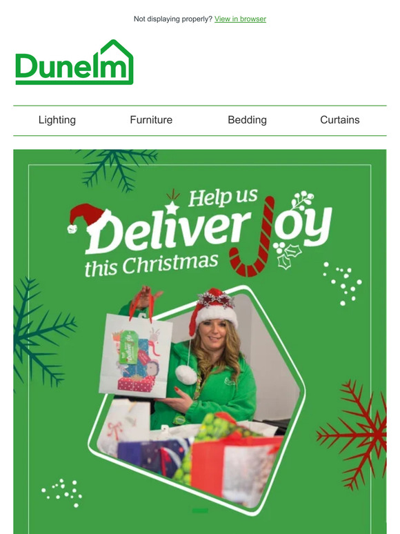 dunelm Ready to help us Deliver Joy? Milled