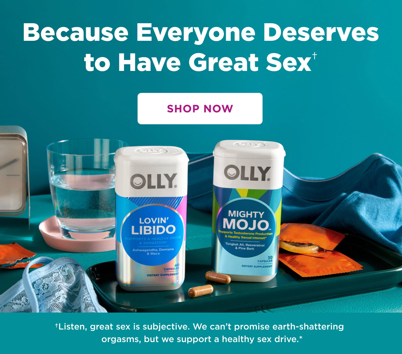 Because Everyone Deserves to Have Great Sex*  * Listen, great sex is subjective, we can't promise earth-shattering orgasms,but we support a healthy sex drive.* wShop Now 