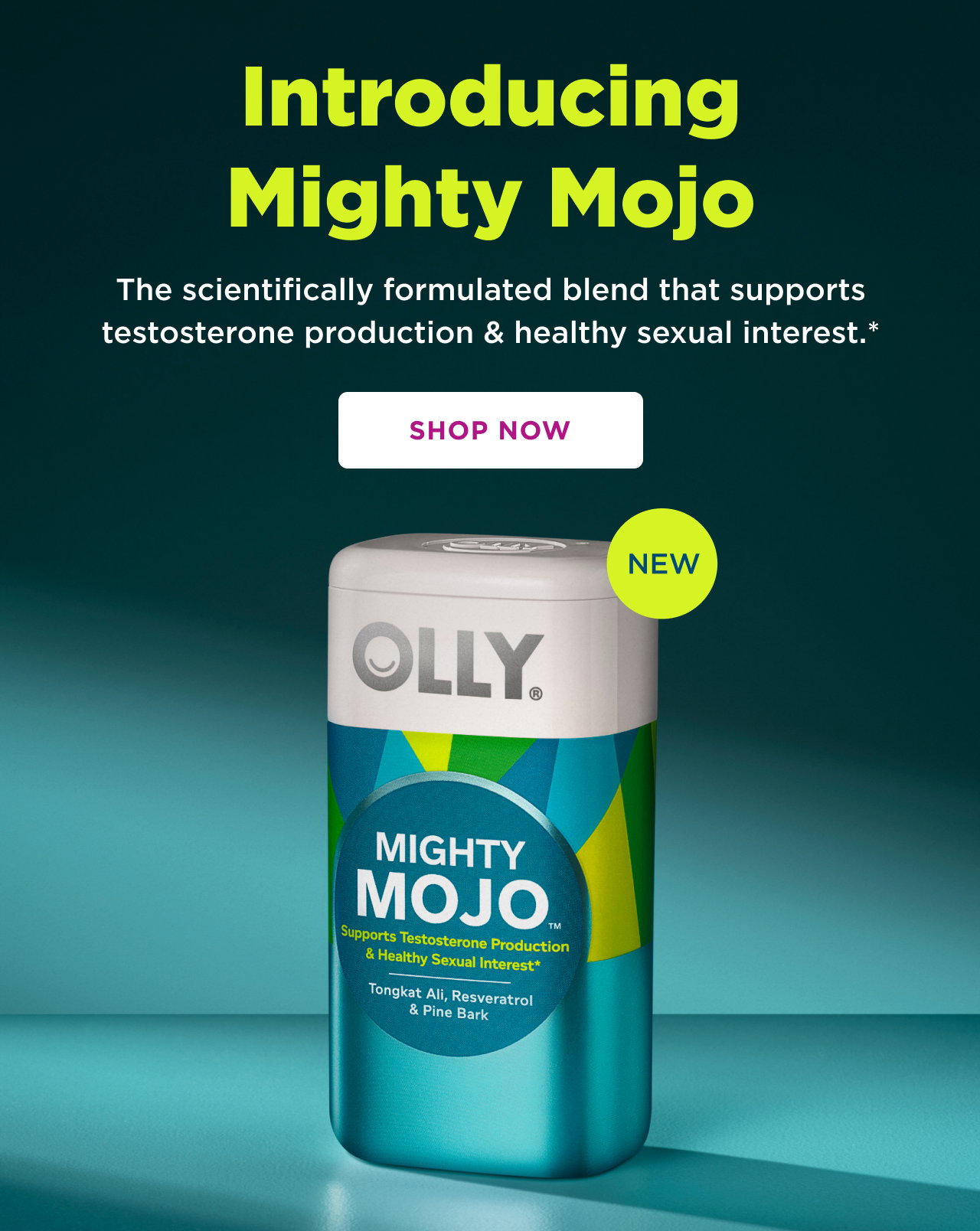 Introducing Mighty Mojo    The scientifically formulated blend that supports healthy testosterone production & healthy sexual interest.*   Shop Now New