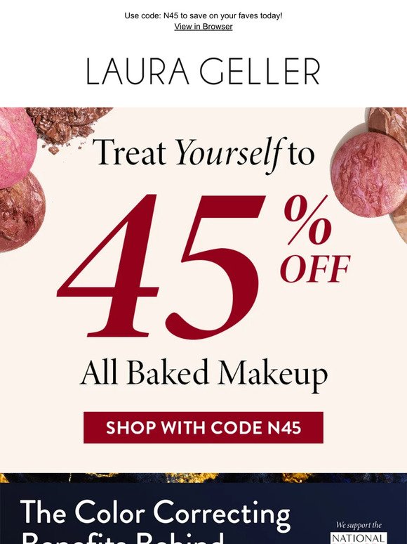 ✨ A Radiant Reminder: Save 45% on Baked Makeup
