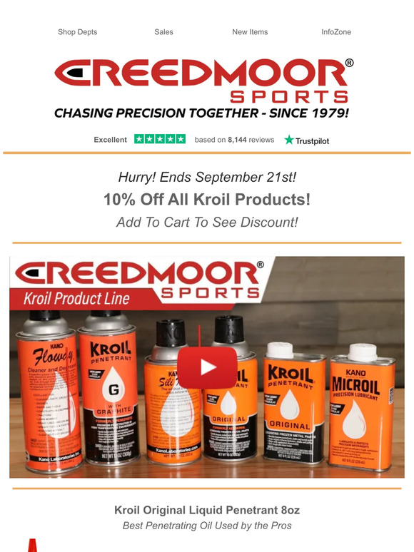 Limited Time! Save 10% On Kroil Products!