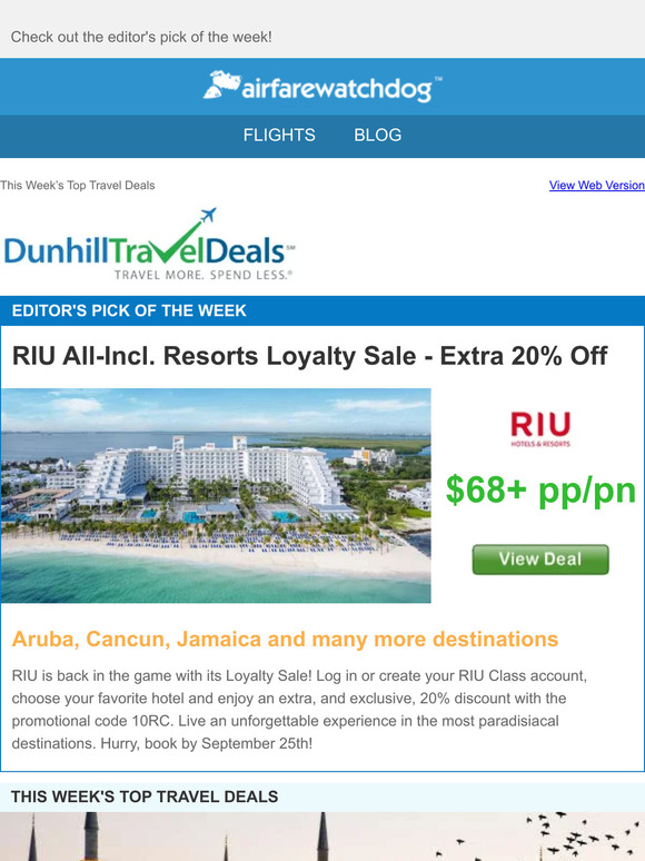 What's made this week's top travel deals?