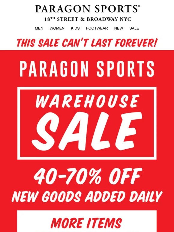 More Goods, More Discounts 🚩THE WAREHOUSE SALE