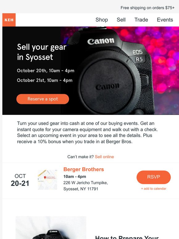 Sell or trade your gear in Syosset