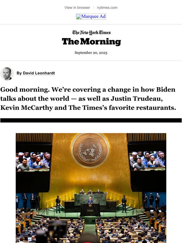 The Morning: A subtle change for Biden