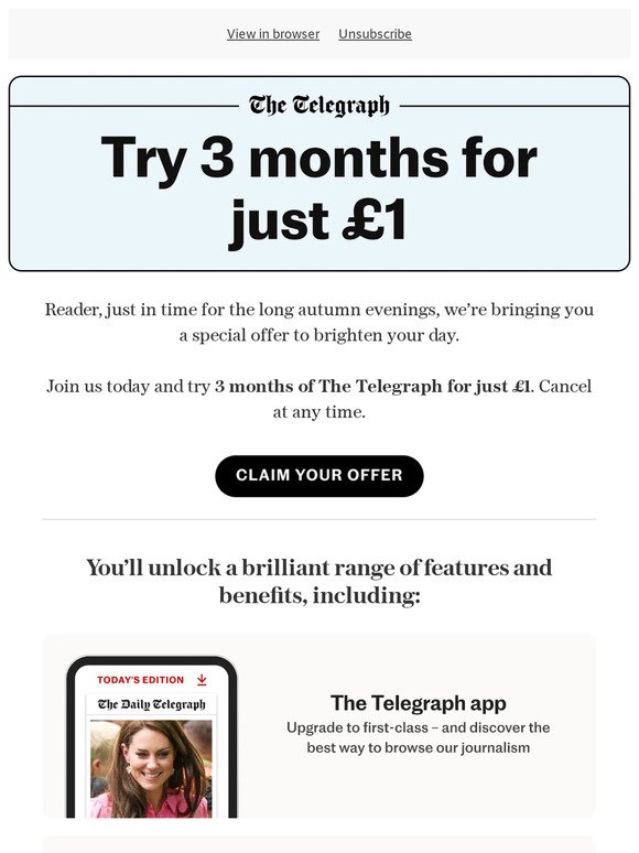 We're giving you 3 months for just £1