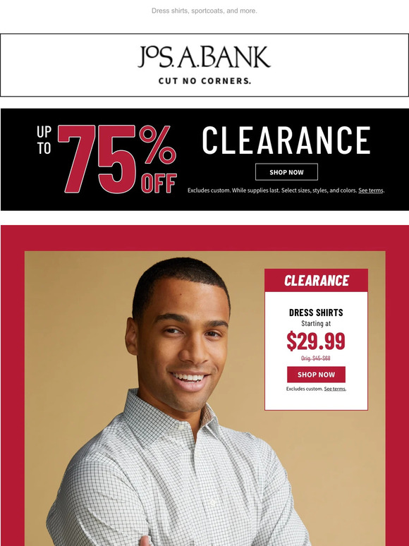 Jos. A. Bank Now on clearance. Milled