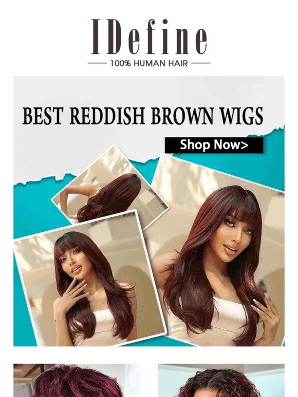 Autumn Color Reddish Brown Wigs 🤎💖