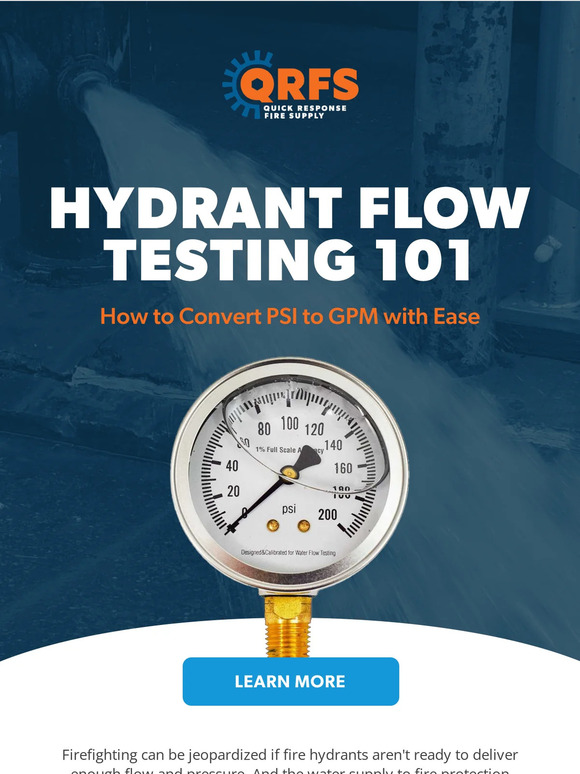 Quick Response Fire Supply Hydrant Flow Testing Made Easy! Milled