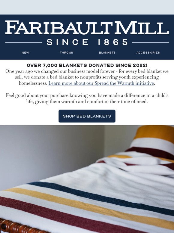 JOIN THE MOVEMENT!  When You Buy A Blanket, We Give a Blanket