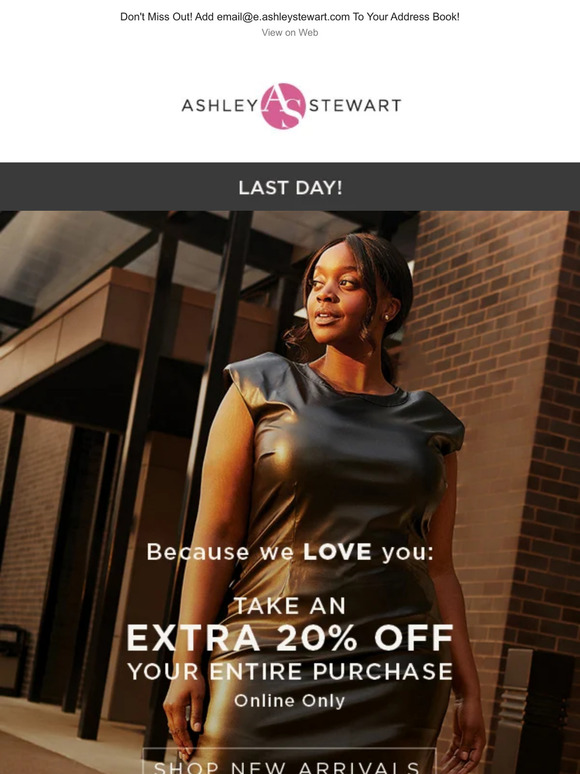 Last chance to save EXTRA 20% OFF your purchase