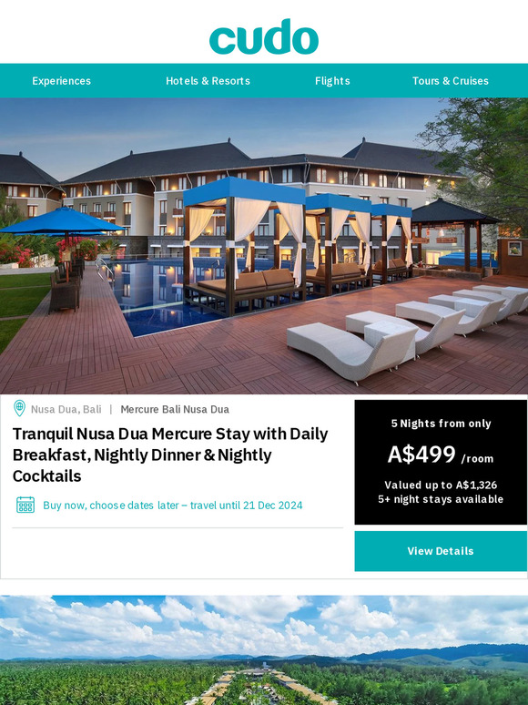 Bali or Thailand - take your pick from $499 for 5 nights!