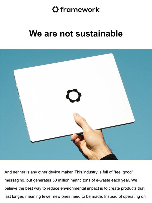We are not sustainable