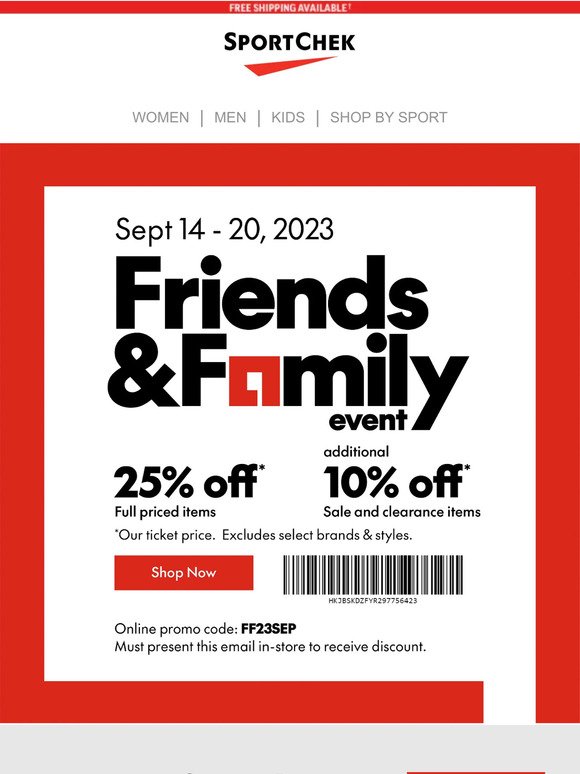 Friends & Family Event: Last Day