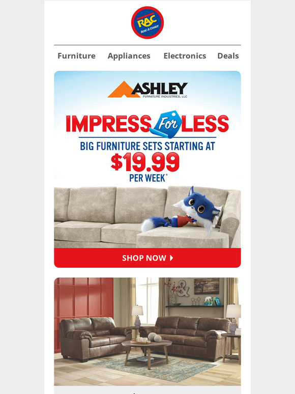 RentACenter NOW Ashley Sofa & Loveseats Starting At 19.99 Per Week