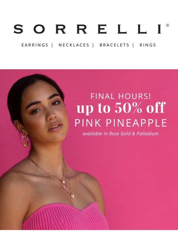 Final hours for up to 50% off Pink Pineapple
