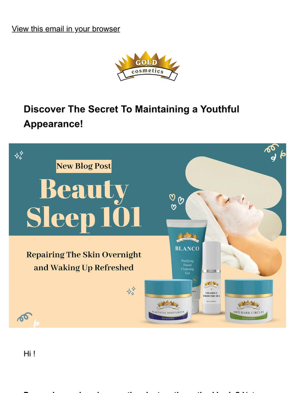 Gold Cosmetics & Skin Care How To Sleep and Wake Up With a Refreshed
