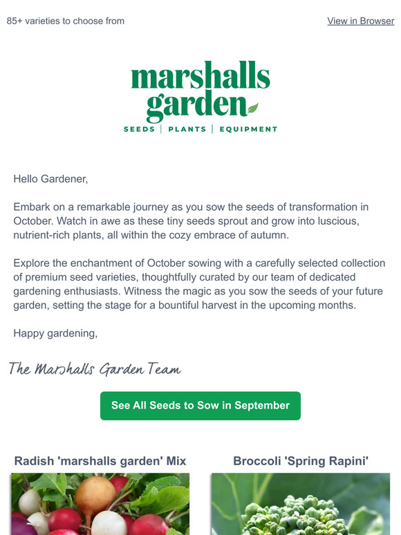 marshalls seeds It's Not Too Late To Sow These Seeds Gardener! Milled