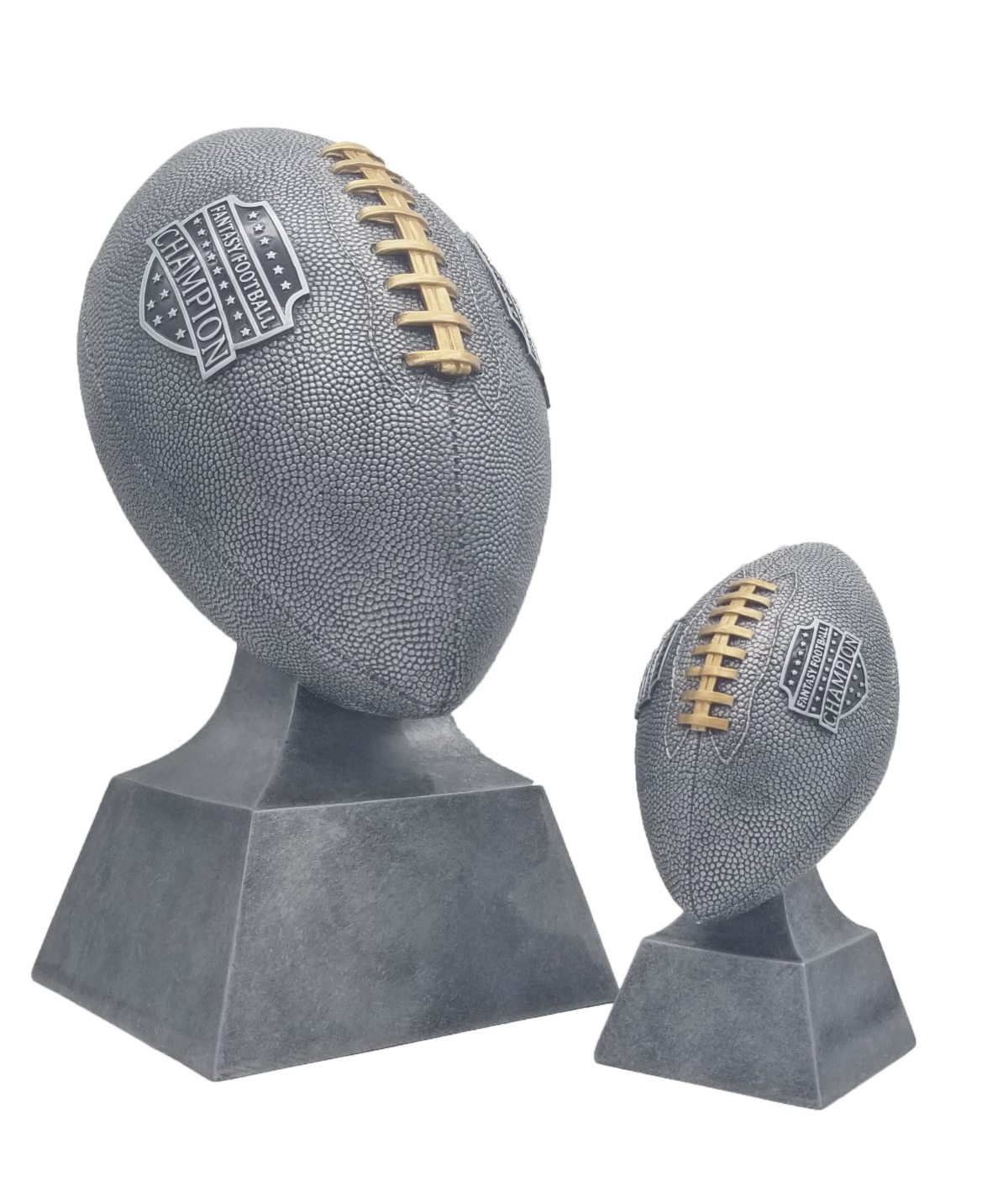 Decade Awards Silver Football Tower Trophy - Fantasy Football FFL