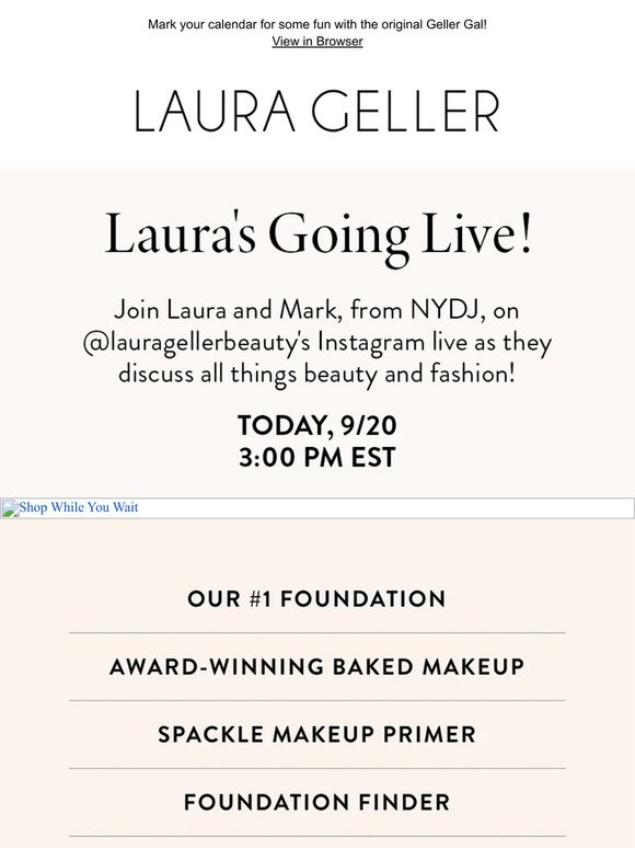 Psst! Laura Goes Live at 3pm EST Today ✍️