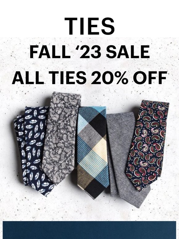 Leaf the Old Behind: 20% Off New Fall Ties & Bowties!